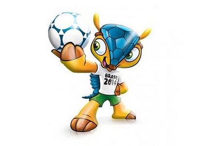 L'armadillo a tre fasce, mascotte di Brasile 2014 -