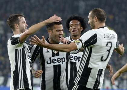 L'esultanza della Juventus per il gol di Chiellini - Foto www.imagephotoagency.it