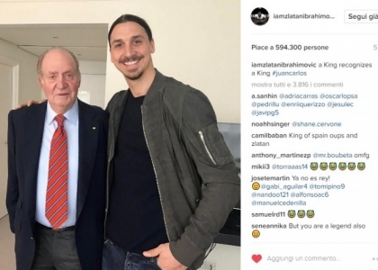 Ibrahimovic e Juan Carlos - Foto Instagram