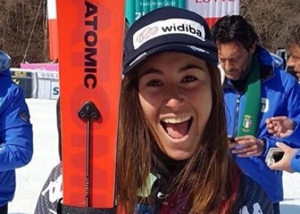 La gioia di Sofia Goggia - Foto Twitter