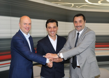 Montella rinnova col Milan - Foto Twitter AC Milan