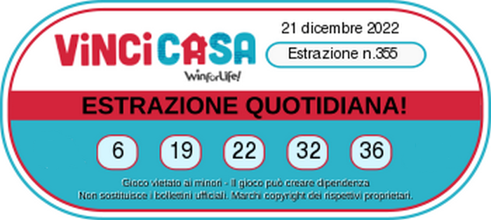 VinciCasa -   Mercoledi 21 Dicembre  2022