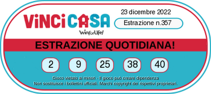 VinciCasa -   Venerdi 23 Dicembre  2022