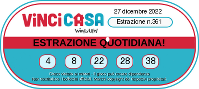 VinciCasa -   Martedi 27 Dicembre  2022