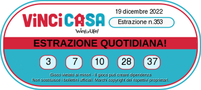 VinciCasa -   Lunedi 19  Dicembre  2022
