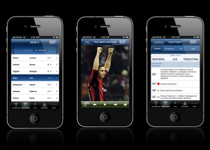 Diretta Calcio Ds: l'App per IPhone di Datasport