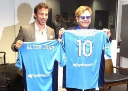 Del Piero-Elton John, coppia in maglia Sydney