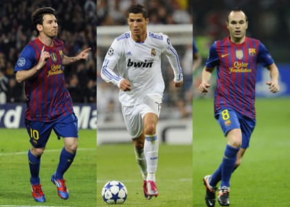 Pallone d'Oro: Messi, Ronaldo e Iniesta finalisti