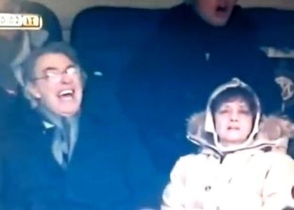 Inter-Novara: Moratti sbotta in tribuna