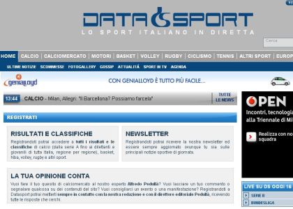 Datasport: registrati al sito, nuovi servizi ti aspettano