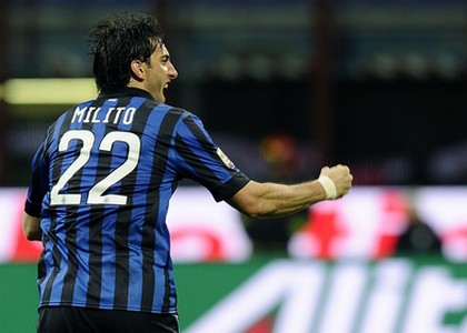 Serie A: doppio Milito, l'Inter vede la Champions
