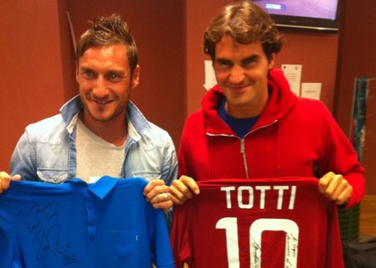 Roma, Federer tifa Totti: 