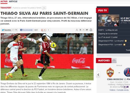 Milan: Thiago Silva al Psg, ora è ufficiale