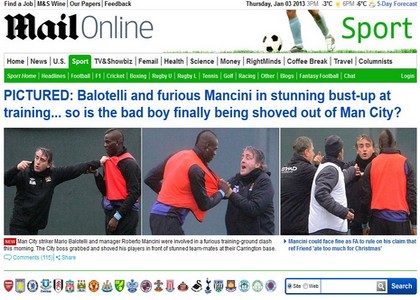 City, Balotelli-Mancini: è rissa. Le immagini