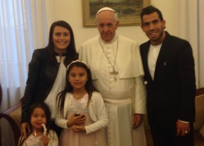 Juventus, Tevez in udienza privata dal Papa