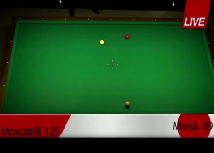 Biliardo, 10 novembre 2013: la gara Moscatelli-Massa. Video