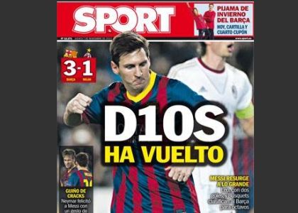 La Spagna celebra Messi: 