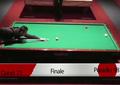 Biliardo, 8 dicembre 2013: la finale Cianci-Poziello. Video