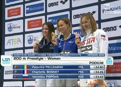 Nuoto, Europei vasca corta: Pellegrini oro nei 200 stile