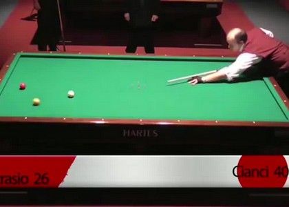 Biliardo, 8 dicembre 2013: la semifinale Cianci-Moltrasio. Video