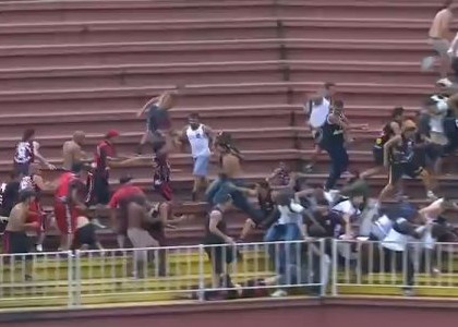 Brasile: rissa shock  Atletico Pr-Vasco da Gama. Video