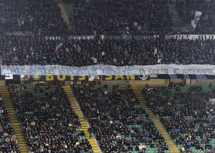 Inter, Curva Nord: striscione contro la società