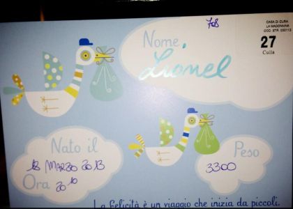 E' nato Lionel, secondo figlio di Cassano