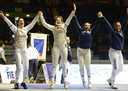 Scherma, fioretto donne: trionfo Italia a Torino