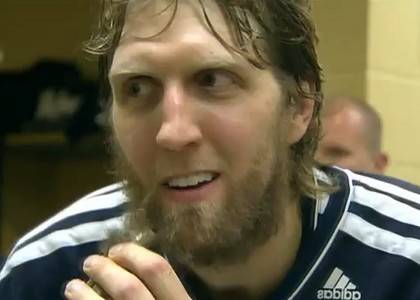 Nba: 40esima vittoria, Nowitzki si fa la barba. Video