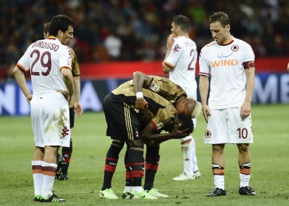 Serie A: Roma multata, due turni a Muntari