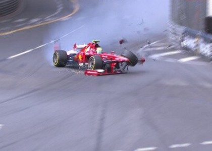 F1, Gp Monaco: l'incidente di Massa. Video