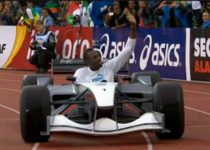 Atletica, Bolt: un giro di pista in F1. Video