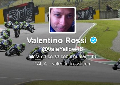 Valentino Rossi leader italiano su Twitter