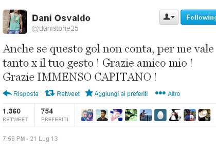 Roma, Osvaldo a Totti: 