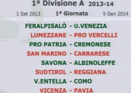 Lega Pro: calendari 2013-2014, sorteggio in diretta. Live