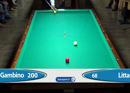 Biliardo, 26 gennaio 2014: il quarto di finale Gambino-Litta. Video