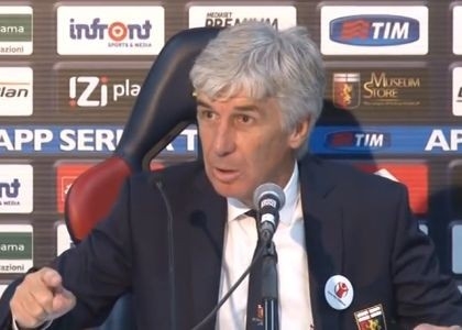 Genoa-Empoli: Gasperini furioso con i tifosi. Video