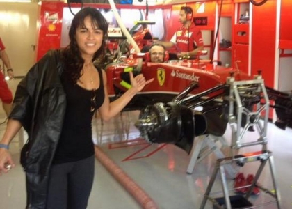 Cinema e F1: Michelle Rodriguez al box Ferrari