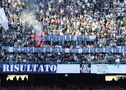 Striscione contro la Roma: 20mila euro di multa al Napoli