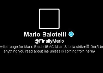 Milan: Balotelli oscura il suo profilo Twitter