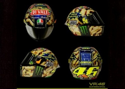 MotoGP, Italia: il nuovo casco di Rossi. Foto