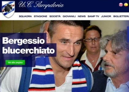 Sampdoria: accoglienza super per Bergessio
