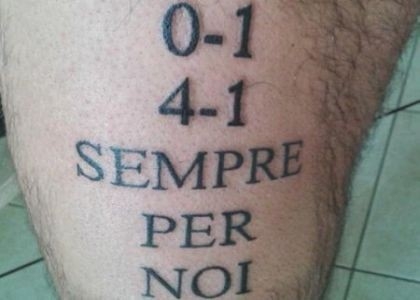 Lega Pro, Messina: tifoso si tatua il risultato del derby