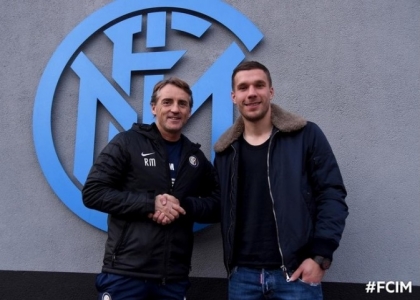 Inter: Mancini accoglie Podolski