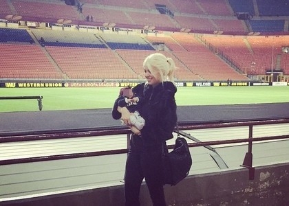 Icardi, la prima della figlia Francesca a San Siro