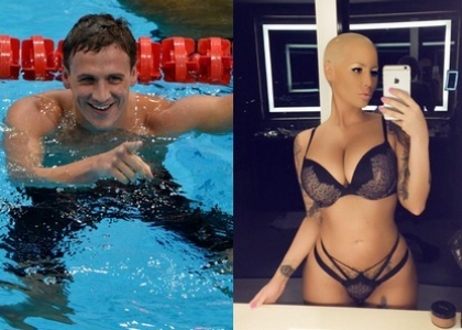 Amber Rose si dà al nuoto con Lochte