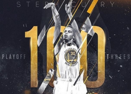 Nba: Curry extraterrestre, 3 record e 100 triple nei playoff. Video