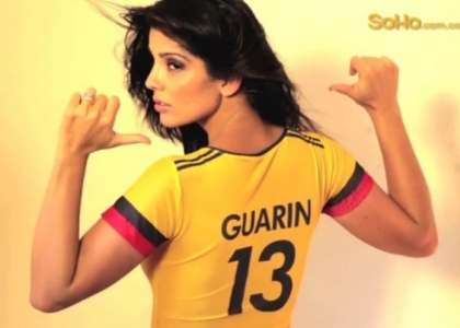 La moglie di Guarin musa della Colombia