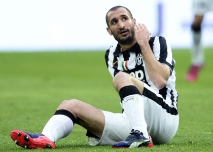 Tegola Juventus: Chiellini salta Napoli e Bayern