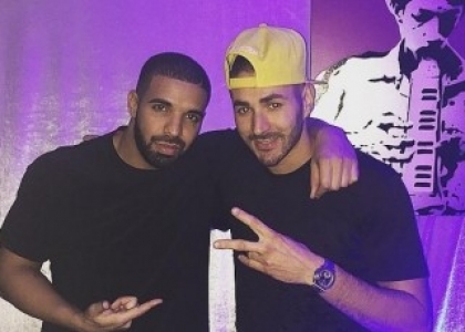 Benzema, serata a New York con Drake